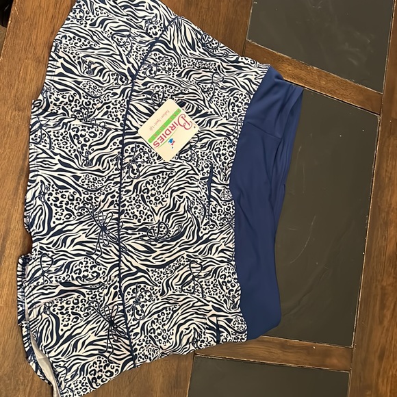 Birdies Size XL golf skort.  Blue/white - Picture 2 of 5